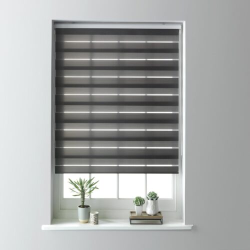 Habitat Day and Night Grey Roller Blind - 90cm