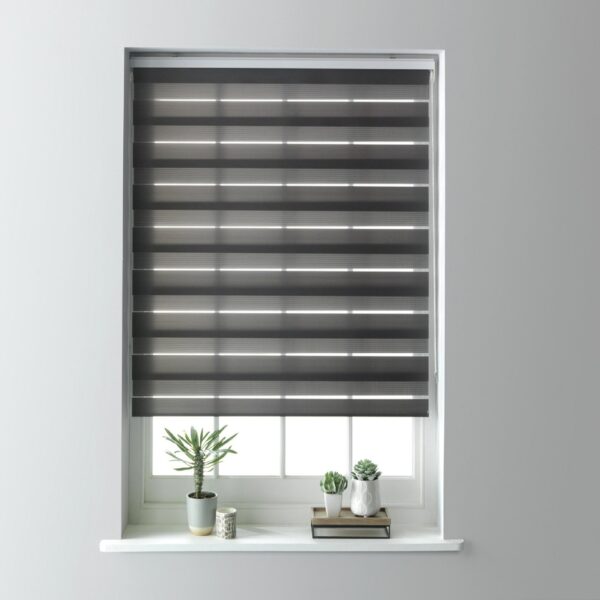 Habitat Day and Night Grey Roller Blind - 90cm