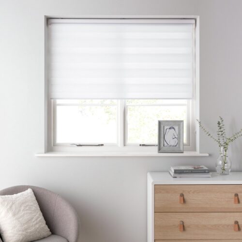 Habitat Day and Night White Roller Blind - 90cm
