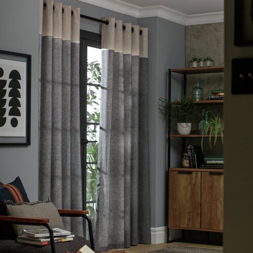 Habitat Eyelet Curtains - Grey - 117x137cm