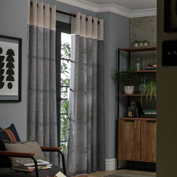 Habitat Eyelet Curtains - Grey - 117x137cm