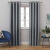 Habitat Faux Silk Eyelet Curtains - Dove Grey - 117x137cm