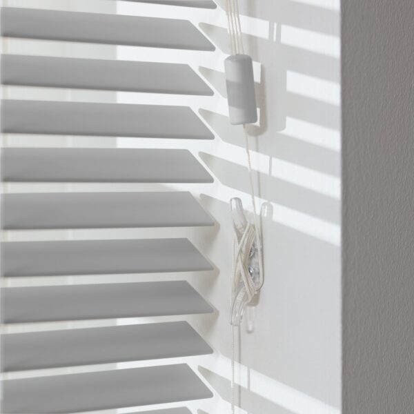 Habitat Faux Wood Grey 25mm Slat Venetian Blind - 90cm