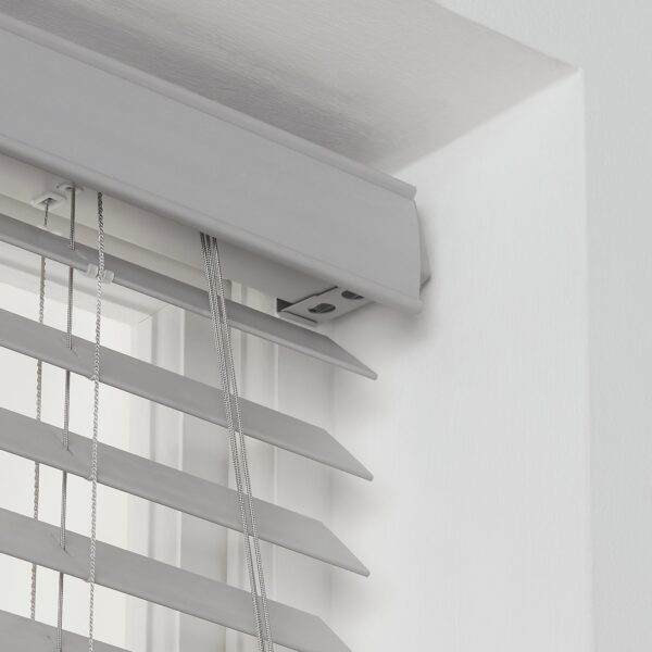 Habitat Faux Wood Grey 50mm Slat Venetian Blind - 90cm