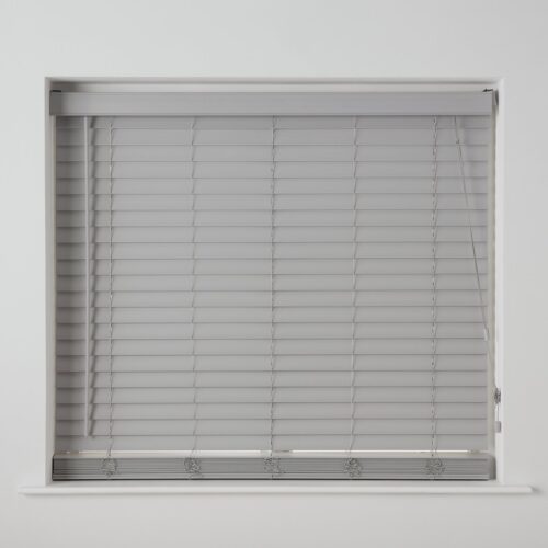 Habitat Faux Wood Grey 50mm Slat Venetian Blind - 90cm