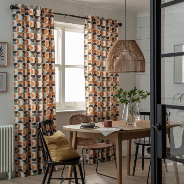 Habitat Geometric Eyelet Curtains - Multicoloured -117x137cm