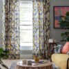 Habitat Geometric Eyelet Curtains - Natural - 168x183cm