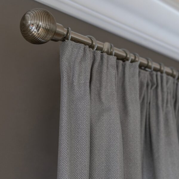 Habitat Herringbone Fully Lined Pencil Pleat Curtains - Grey