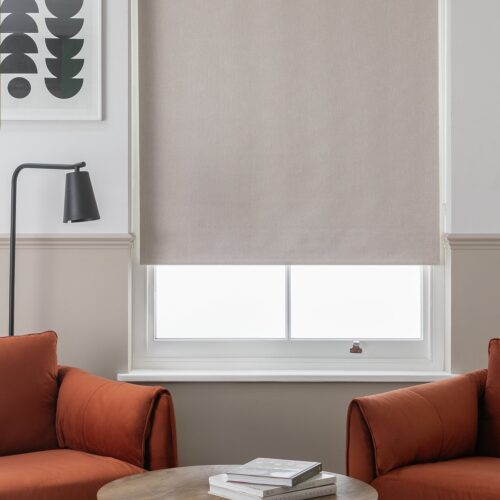 Habitat Industrial Stripe Neutral Roller Blind - 90cm