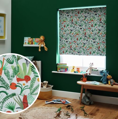 Habitat Kids Blackout Green Roller Blind - 90cm