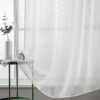 Habitat Linen Look Ladder Voile Curtain - White - 140x229cm