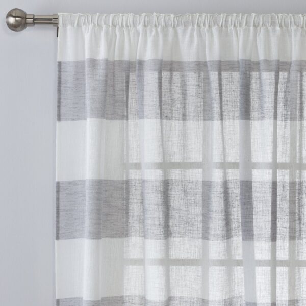 Habitat Pencil Pleat Voile Curtain - Grey - 140x229cm
