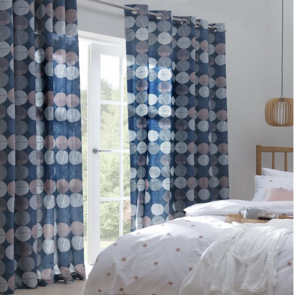 Habitat Skandi Spot Eyelet Curtains - Multi - 117x137cm