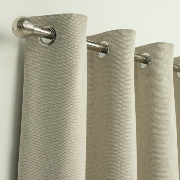 Habitat Textured Blackout Eyelet Curtains -Neutral-117x137cm