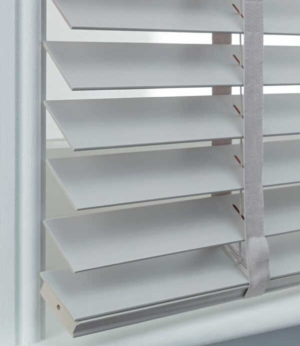 Habitat Wooden Grey 50mm Slat Venetian Tape Blind - 60cm