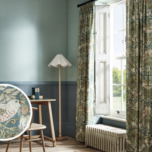 Habitat x Morris & Co. Curtains - Blue - 117x137cm