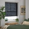 Little Black Book Bamboo Black Roller Blind - 90cm