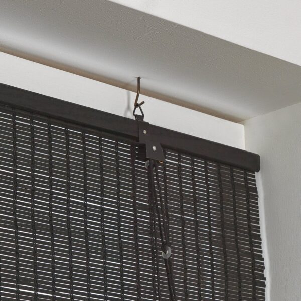 Little Black Book Bamboo Black Roller Blind - 90cm