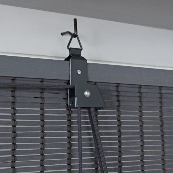 Little Black Book Bamboo Grey Roller Blind - 90cm