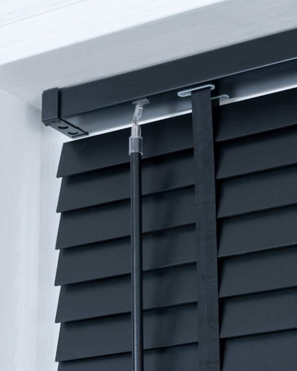 Little Black Book Basswood Black 50mm Venetian Blind - 60cm