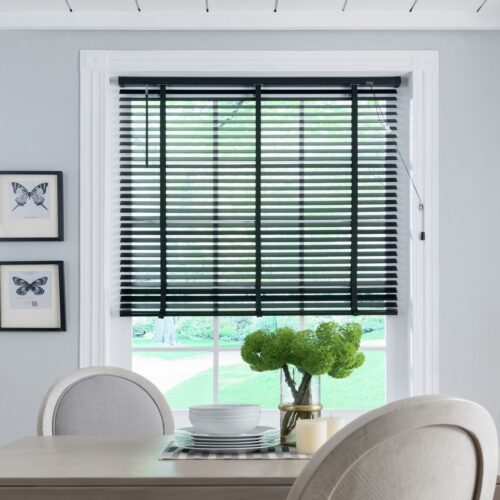 Little Black Book Basswood Black 50mm Venetian Blind - 60cm