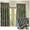 Wylder Ophelia Pencil Pleat Curtains - Blue - 117x137cm