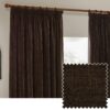 Yard Chenille Pencil Pleat Curtains - Brown - 117x137cm