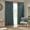 Yard Chenille Pencil Pleat Curtains - Marine - 117x137cm