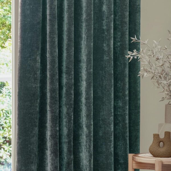 Yard Chenille Pencil Pleat Curtains - Marine - 117x137cm