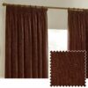 Yard Chenille Pencil Pleat Curtains - Nutmeg - 117x137cm